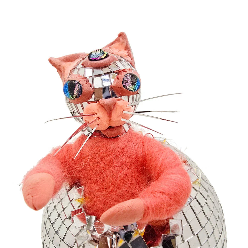Celestial Emergence - Mixed Media Cat Sculpture