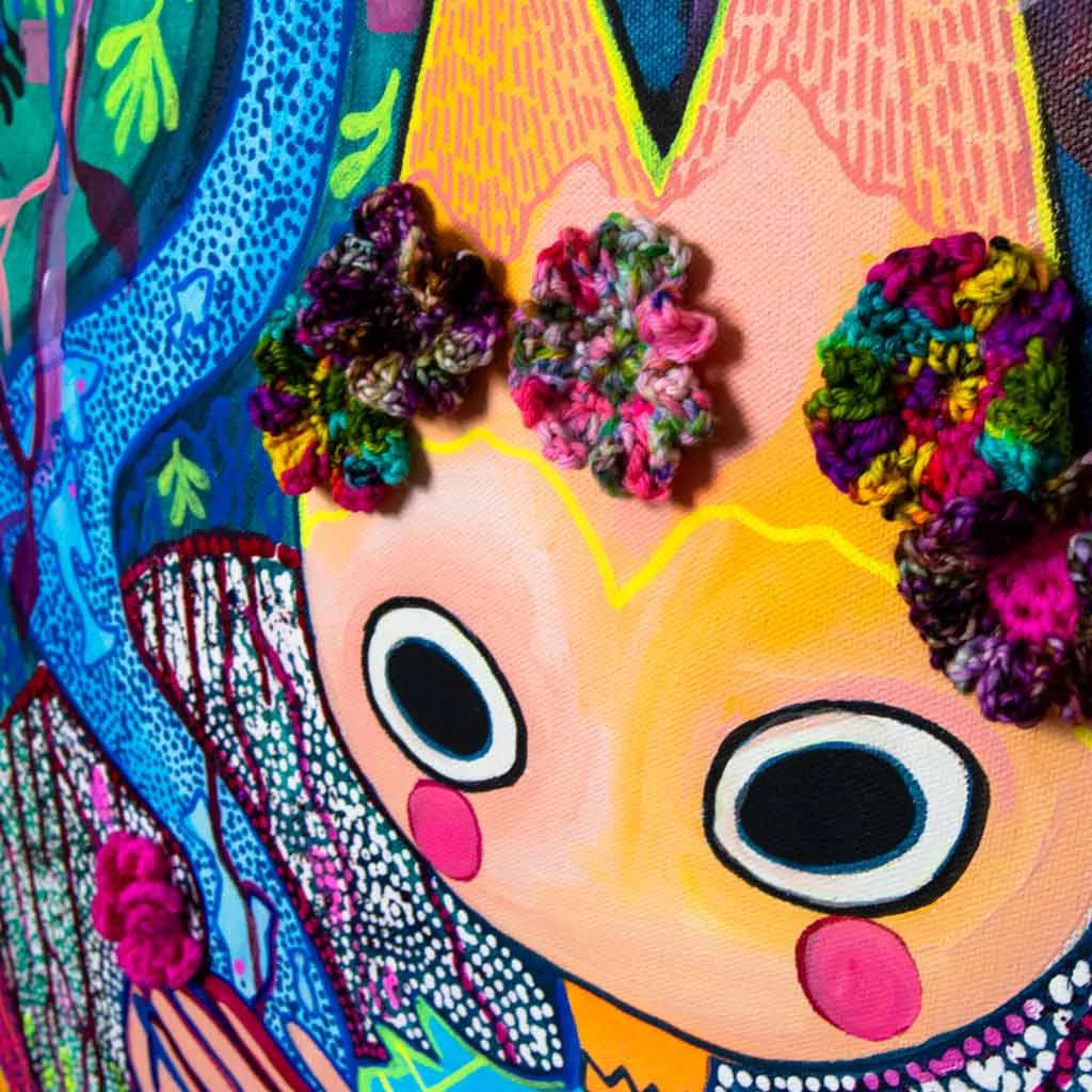 Neon Forest - Mixed Media UV Painting