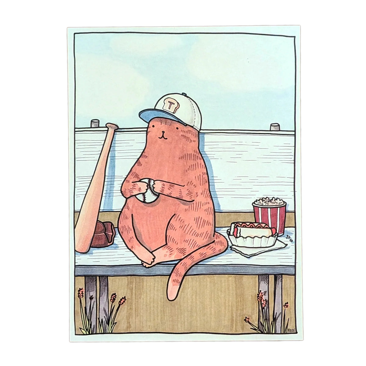 Butters on the Bench - Art Print