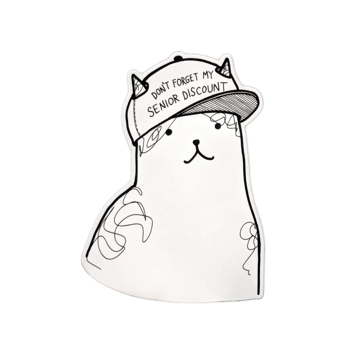 Don't Forget My Senior Discount - Vinyl Sticker