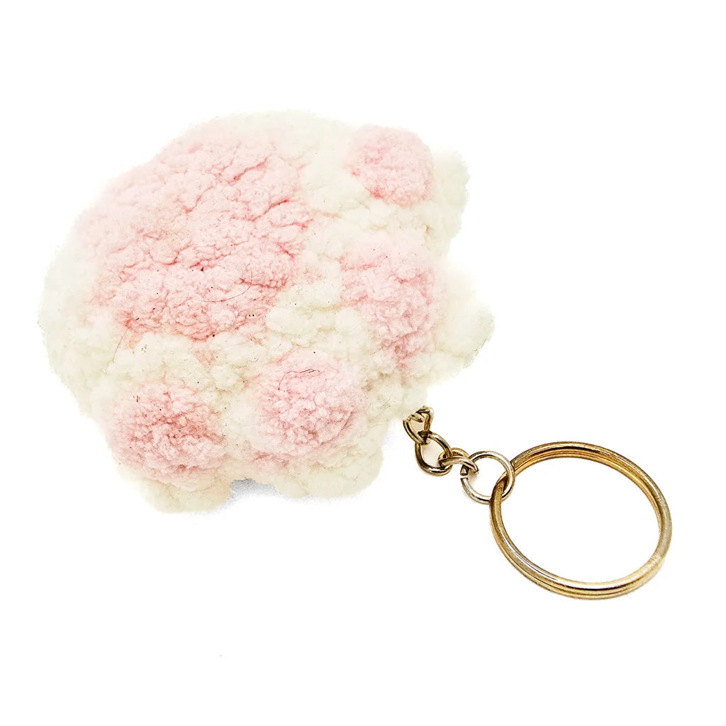 Fuzzy Paw - Hand Crochet Keychain/Bag Charm