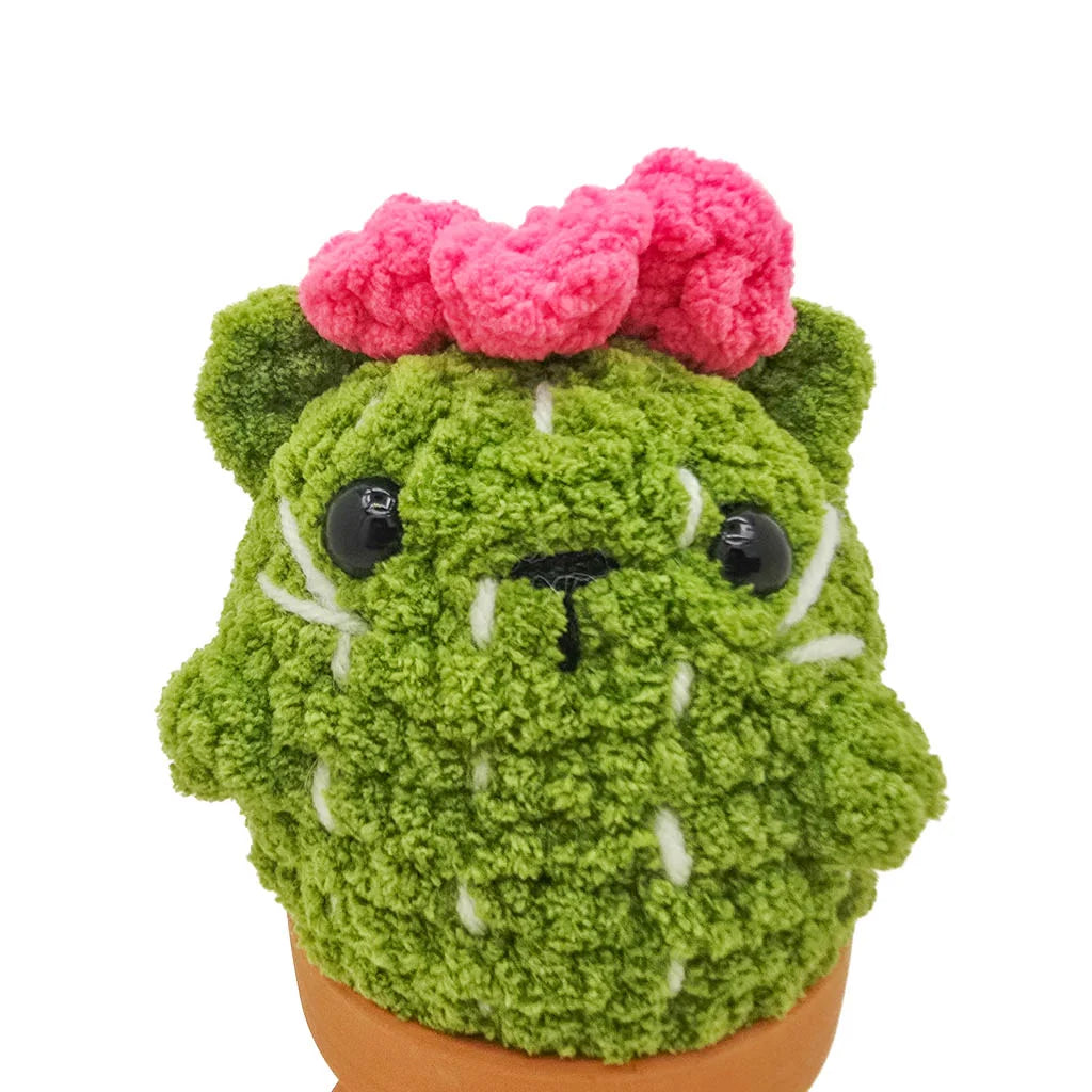 Potted Flowering Cattus - Super Soft Hand Crochet