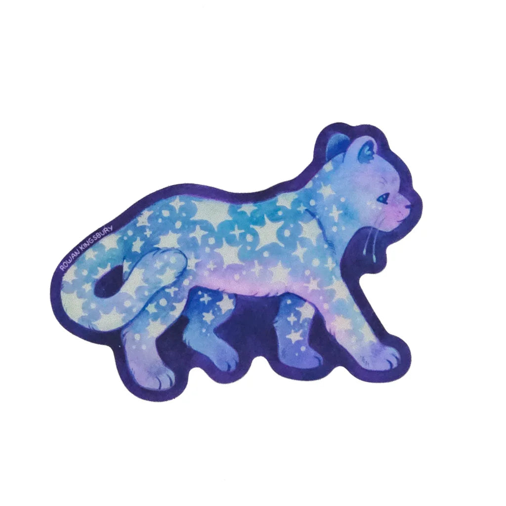 Celestial Panther - Holographic Die Cut Sticker