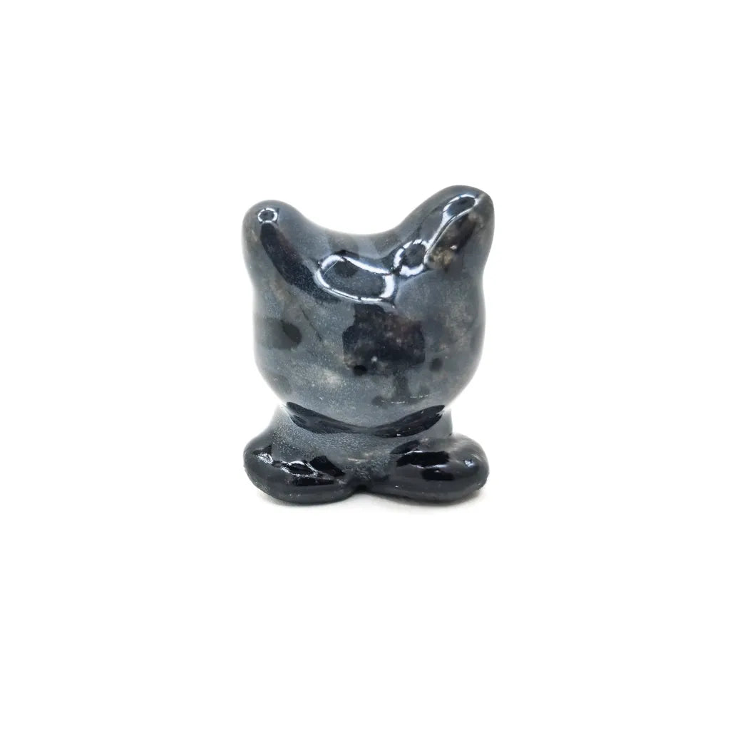 Grey Tabby Kitty - Handmade Ceramic Art