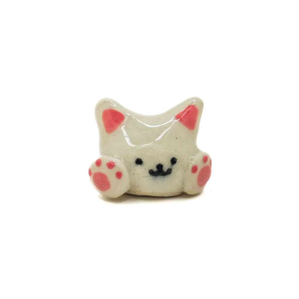 Happy Paws Kitty - Handmade Ceramic Art