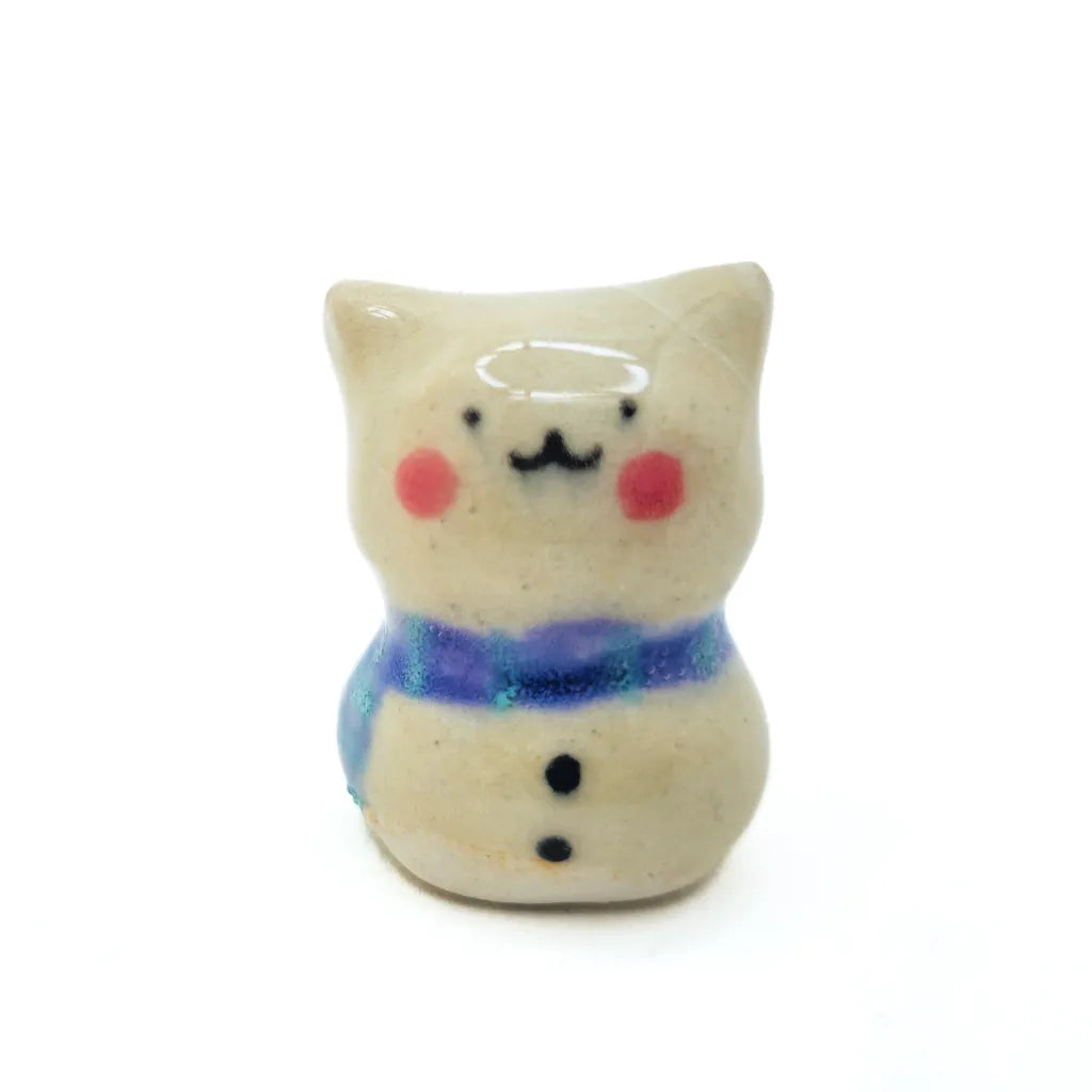 Snow Kitty - Handmade Ceramic Art