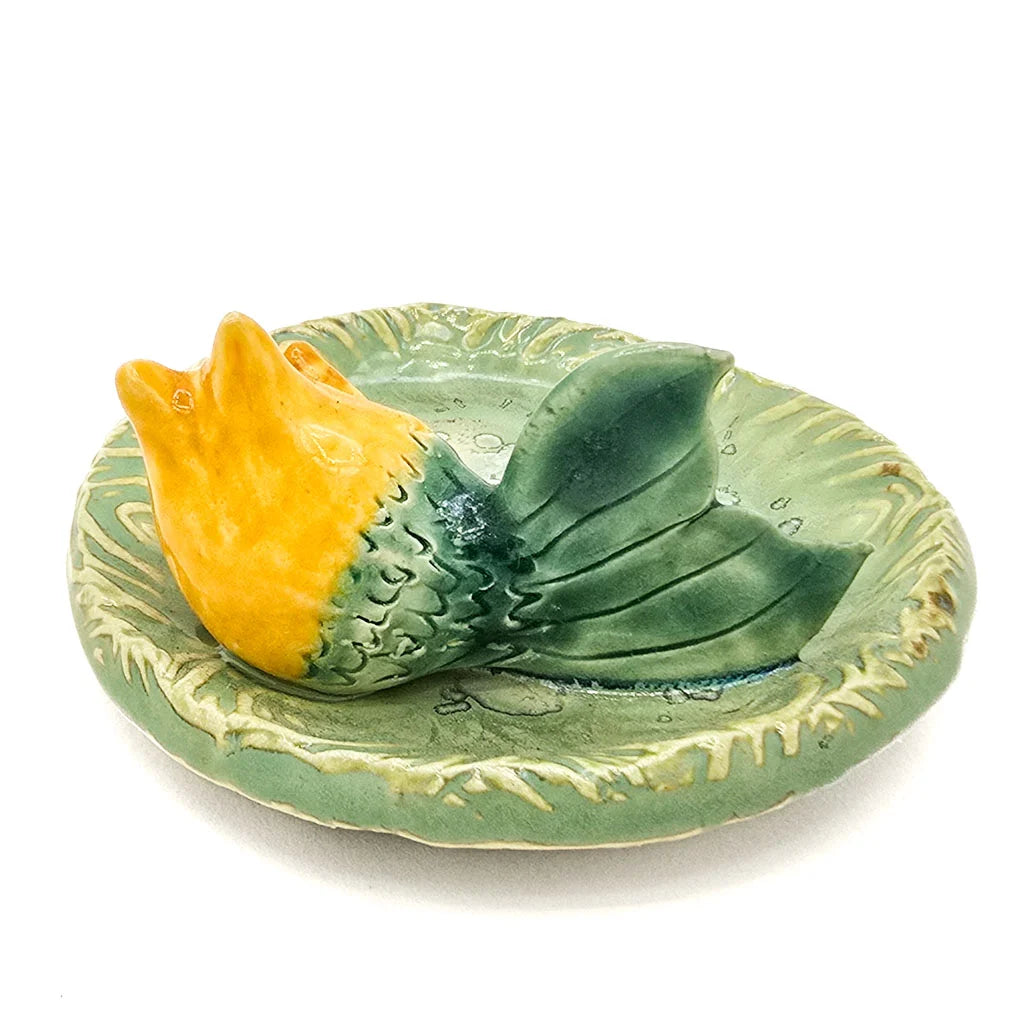 Orange Tabby - Cat Fish Jewelry or Soap Dish - Handmade Ceramic