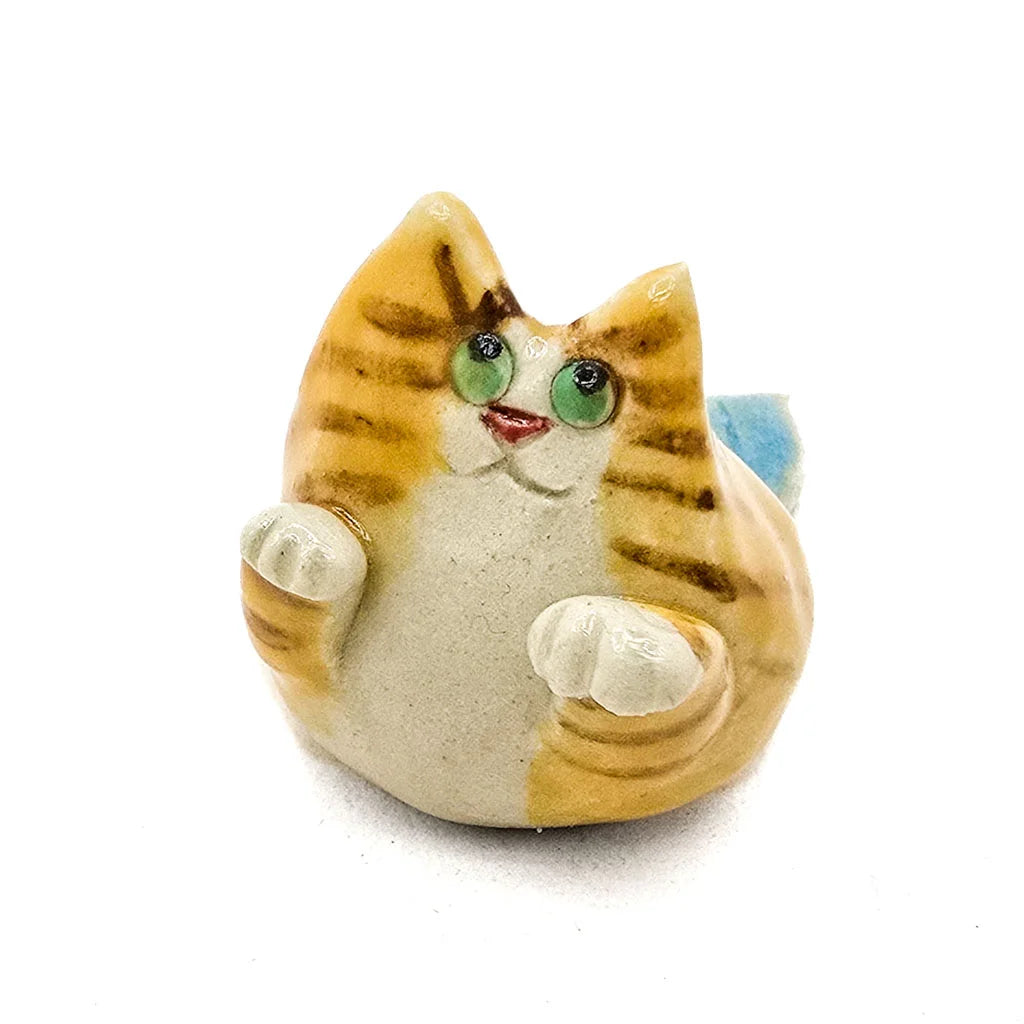 Orange Tabby - Mini Cat Fish  - Handmade Ceramic