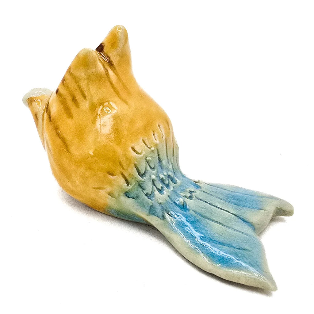 Orange Tabby - Mini Cat Fish  - Handmade Ceramic