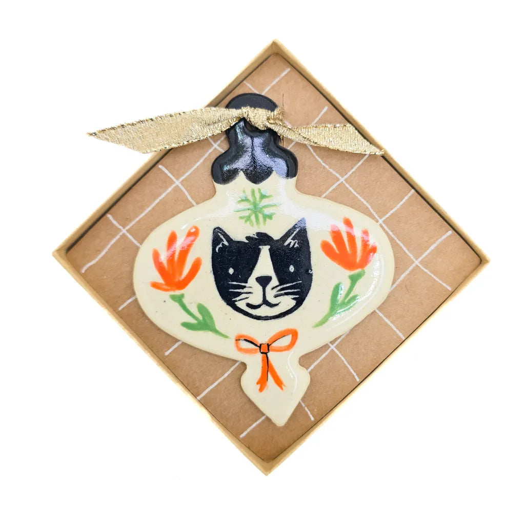 Cat Ornaments - Handmade Ceramic Ornaments