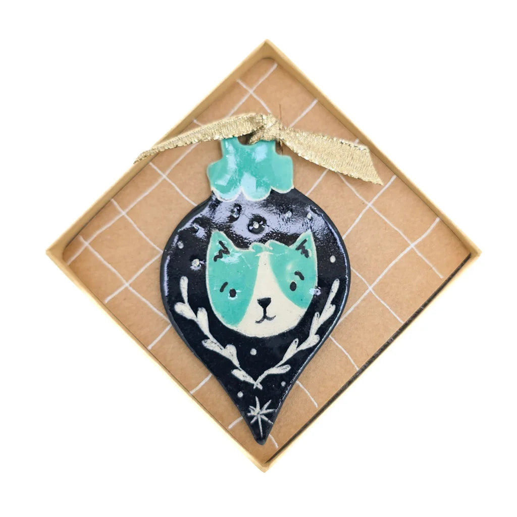 Cat Ornaments - Handmade Ceramic Ornaments