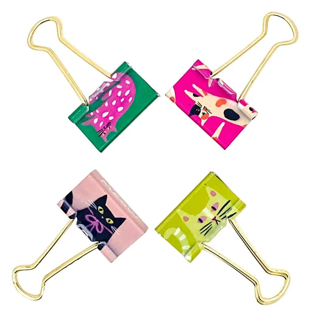 Colorful Cat Binder Clips