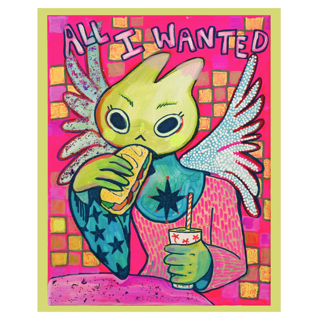 All I Wanted Was A Sandwich - Archival Art Cat Print