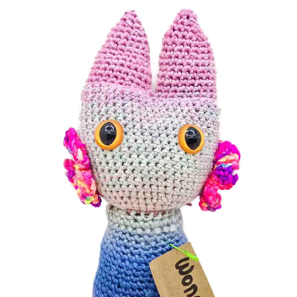 Wonder Cat - Hand Knitted Art Cat Doll