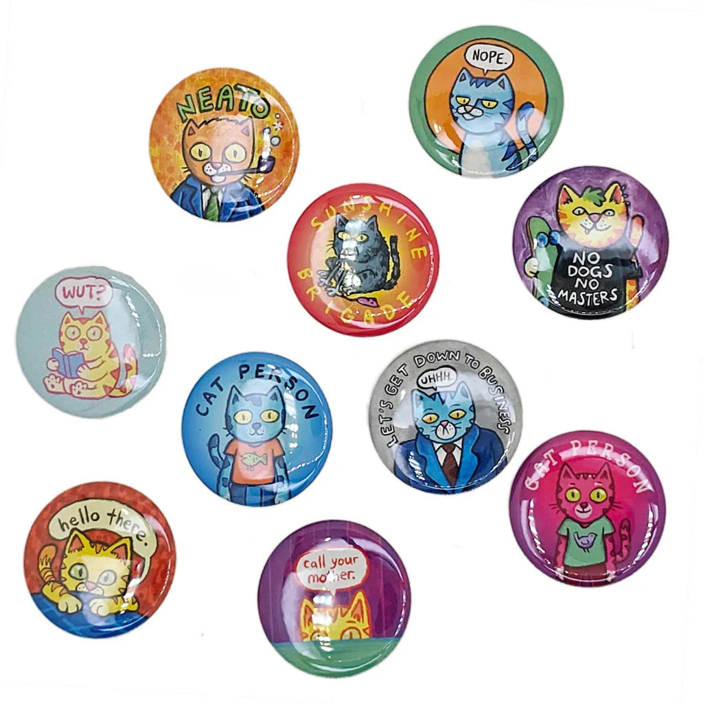 Cat Artist Buttons by Lab Ideas - Various Style