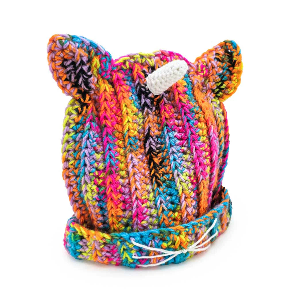 Rainbow Glow Unicorn Kitty - Special Edition Knit Hat