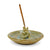 Mustard Teal Zen Kitty - Handmade Ceramic Incense Burner