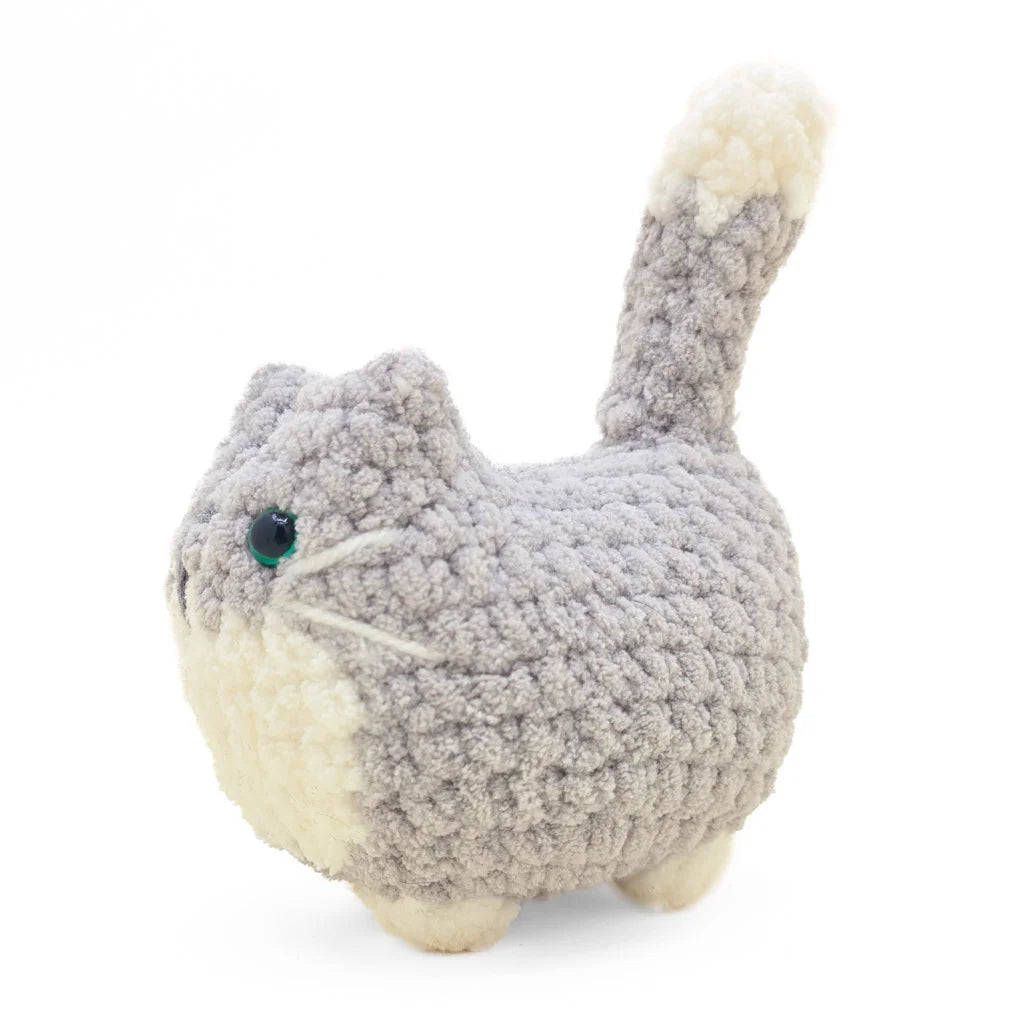 BigBebez Grey Tuxedo Cat - Super Soft Hand Crochet