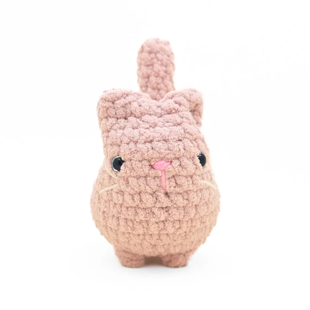 BigBebez Pink Sphynx Cat - Super Soft Hand Crochet