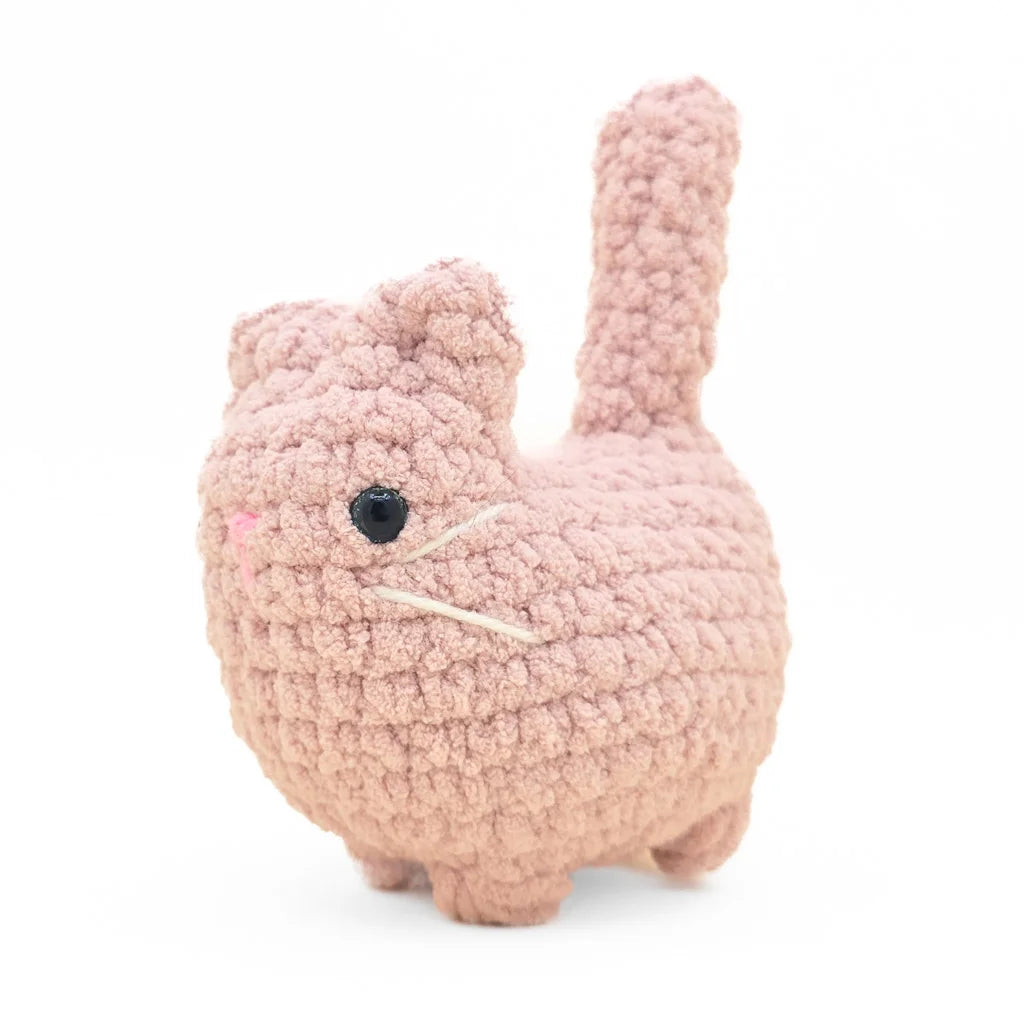 BigBebez Pink Sphynx Cat - Super Soft Hand Crochet
