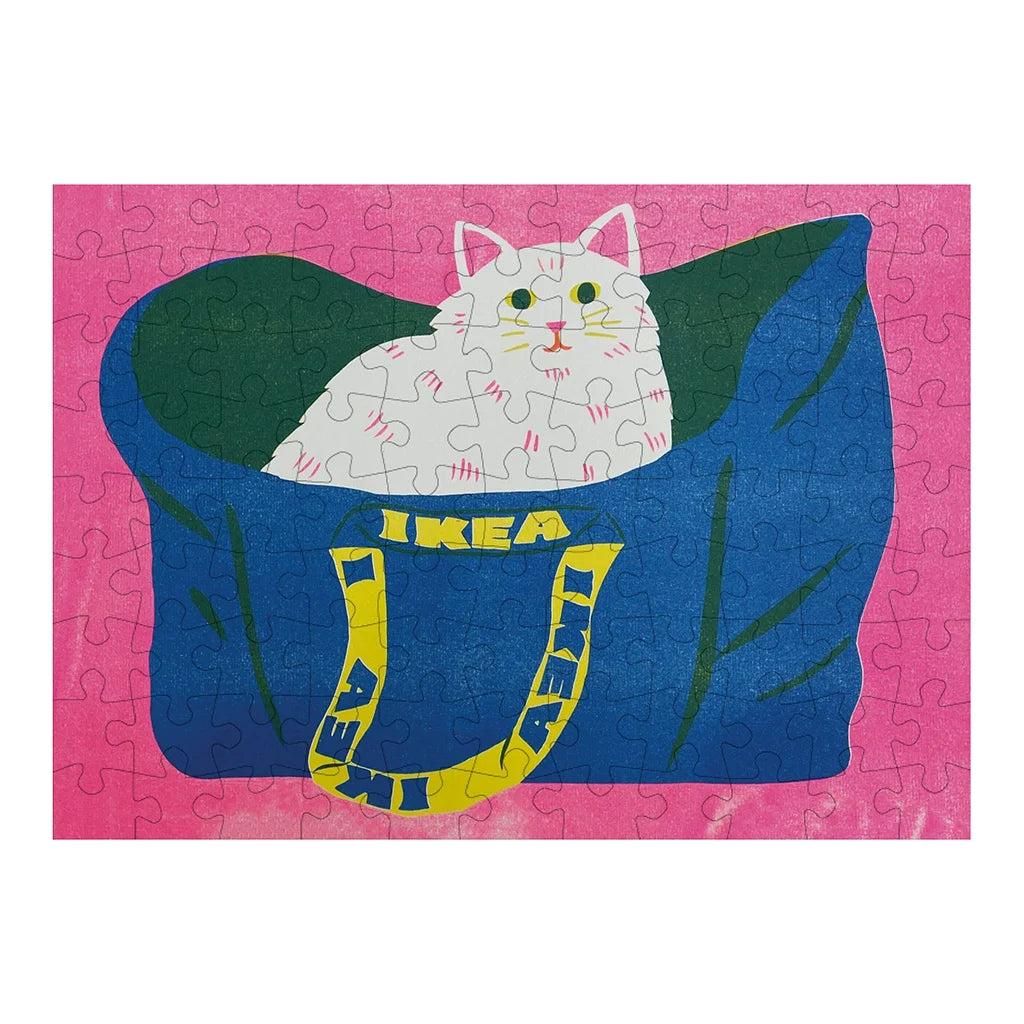 Ikea Bag Cat - 99 Piece Mini Jigsaw Puzzle