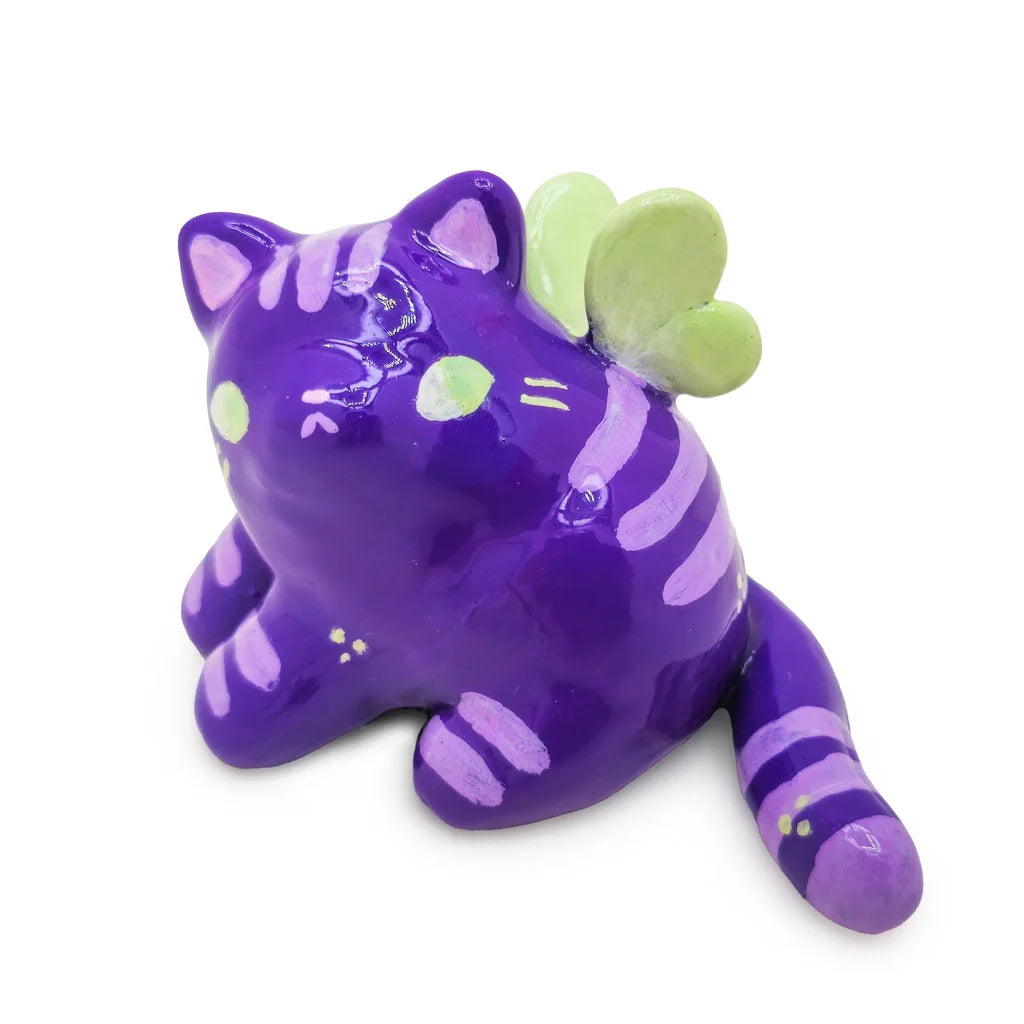 Glowing Fairy Cat - Handmade Ceramic Figurine