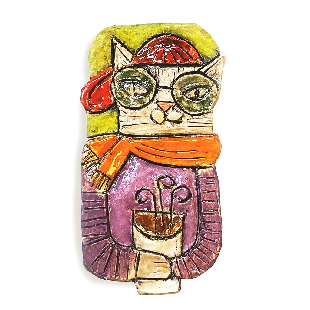 Latte Kitty - Multitasker -  Handmade Ceramic Cat