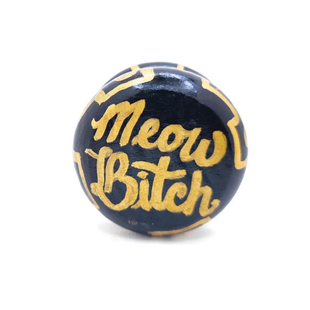 Meow Bitch Angry Kitty - Wooden Yo-Yo