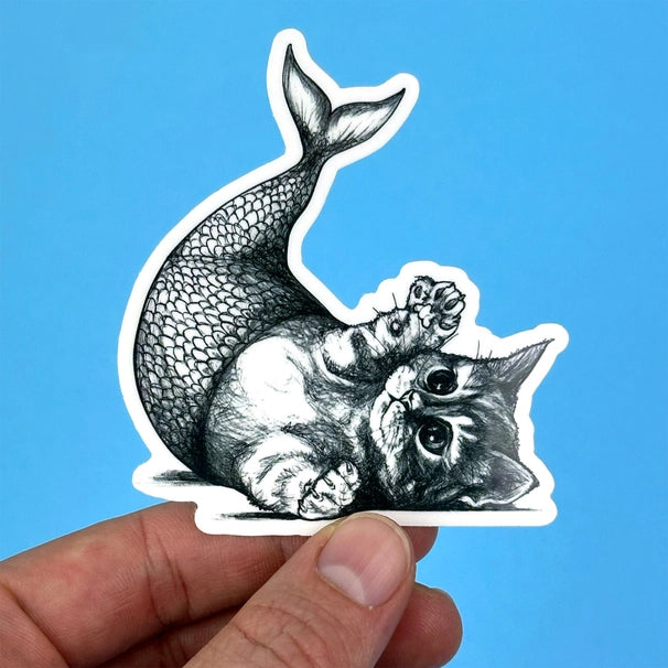 Purrmaid 3&quot; Temporary Tattoo