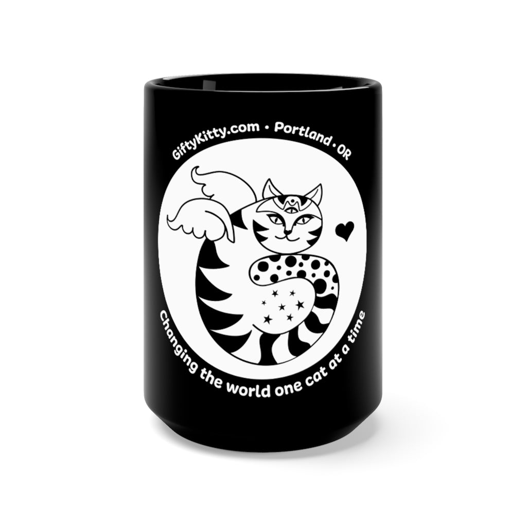 GiftyKitty B&amp;W Edition - 15oz Mug