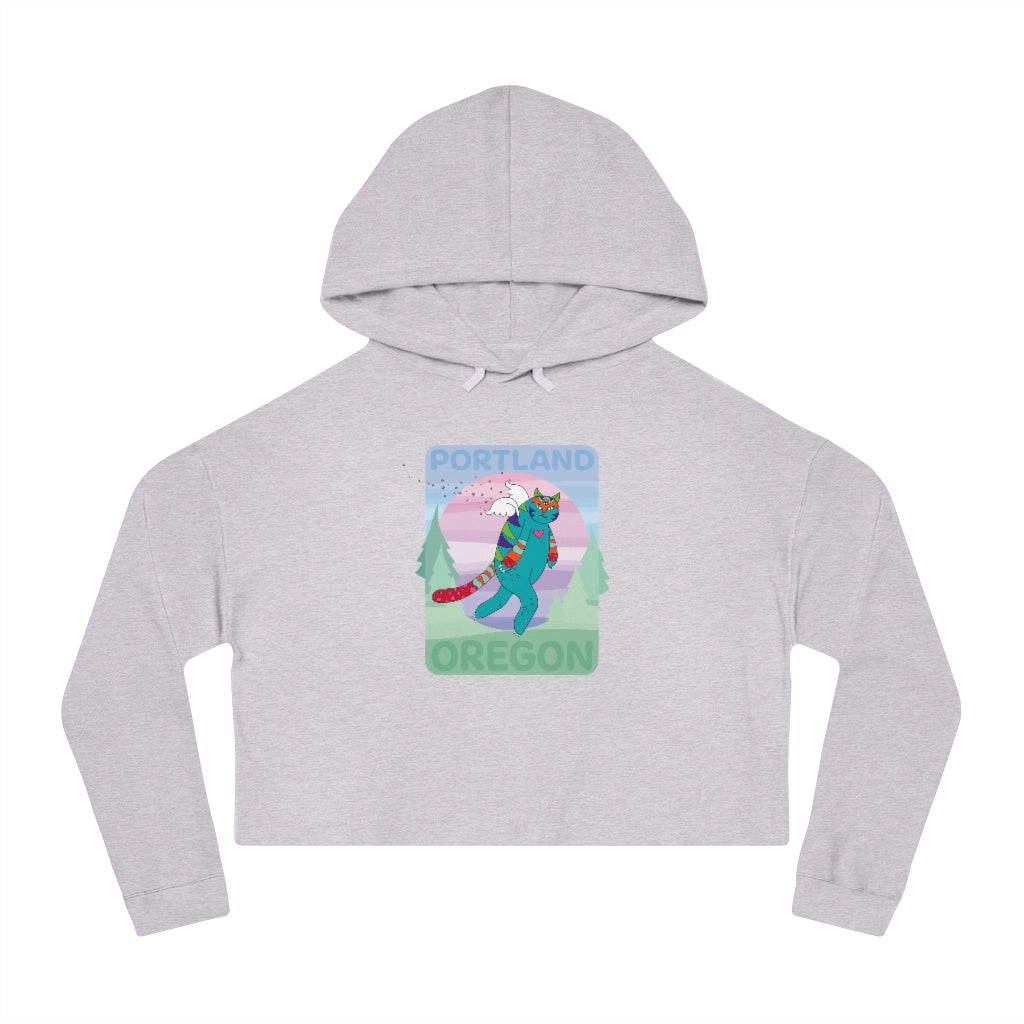 GiftyKitty Catsquatch - Crop Hoodie