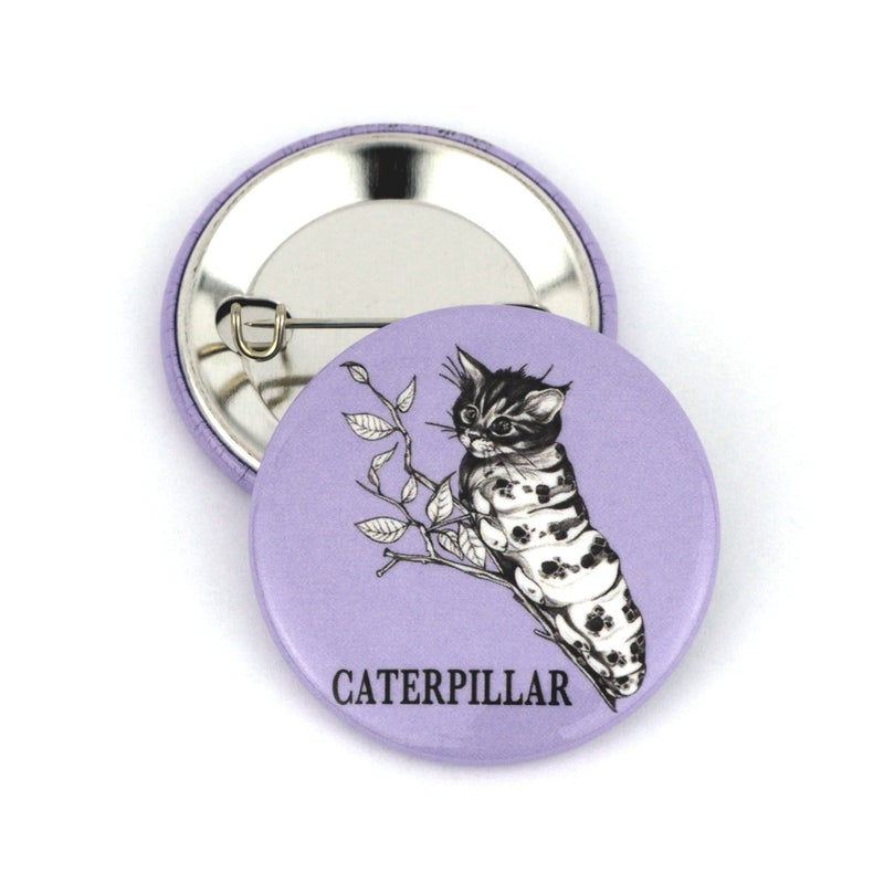Caterpillar 3" Pinback Button
