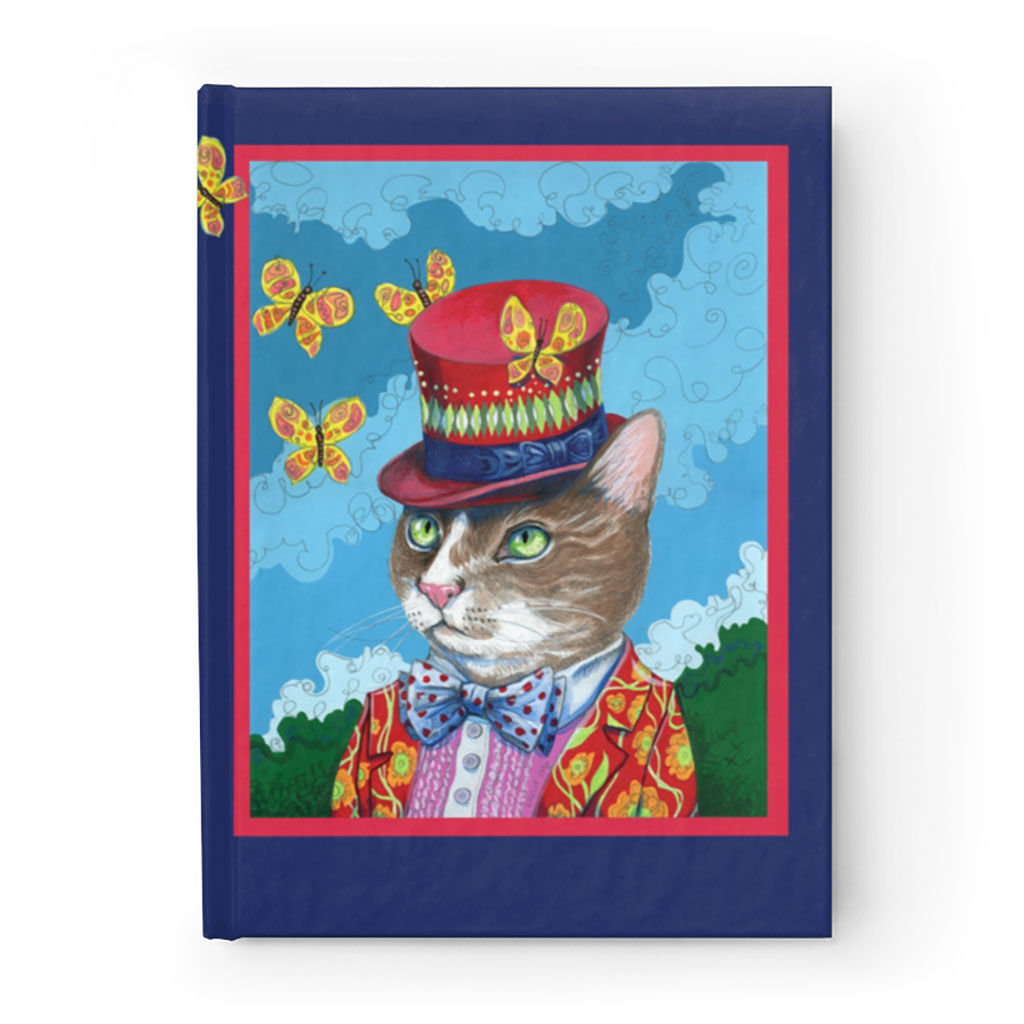 Top Hat Cat - Hardcover Journal