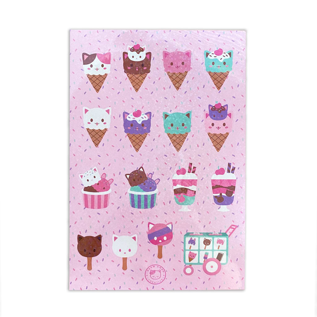 Ice Cream Cats - Sticker Sheet