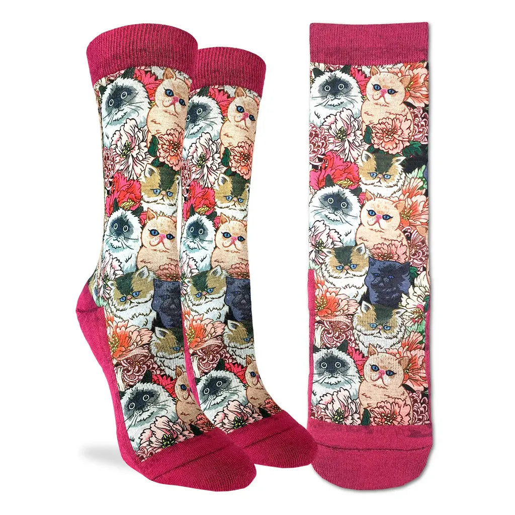Floral Cats - Unisex Socks