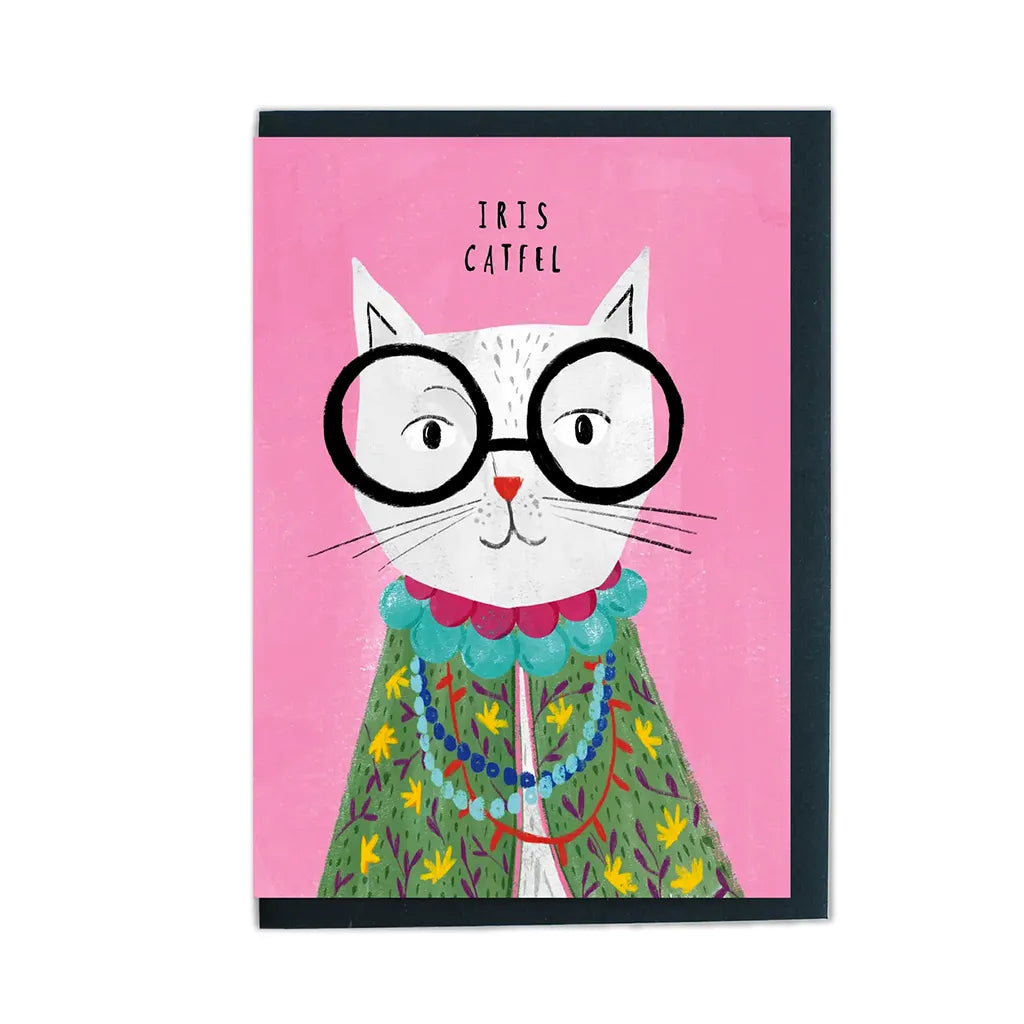 Iris Catfel Fashion Cature - Greeting Card