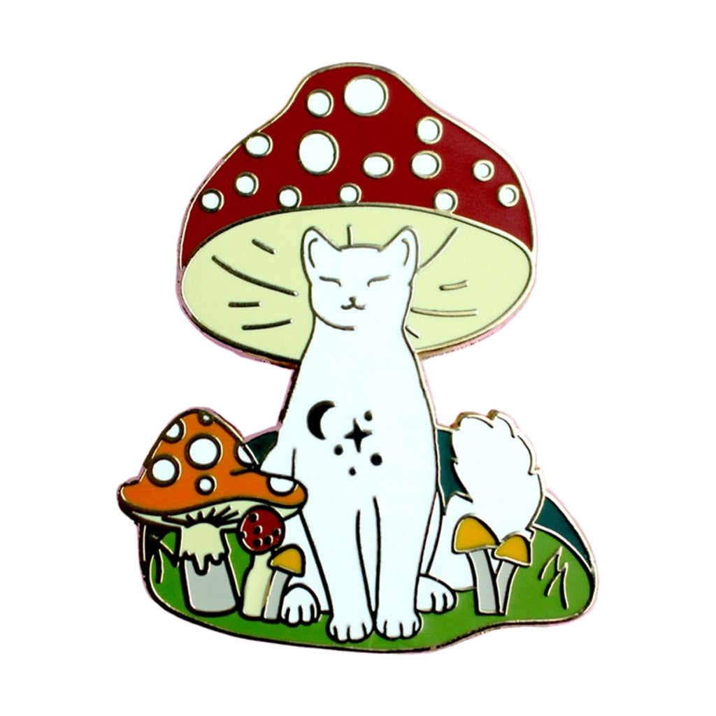 Mushroom Cat - Enamel Pin