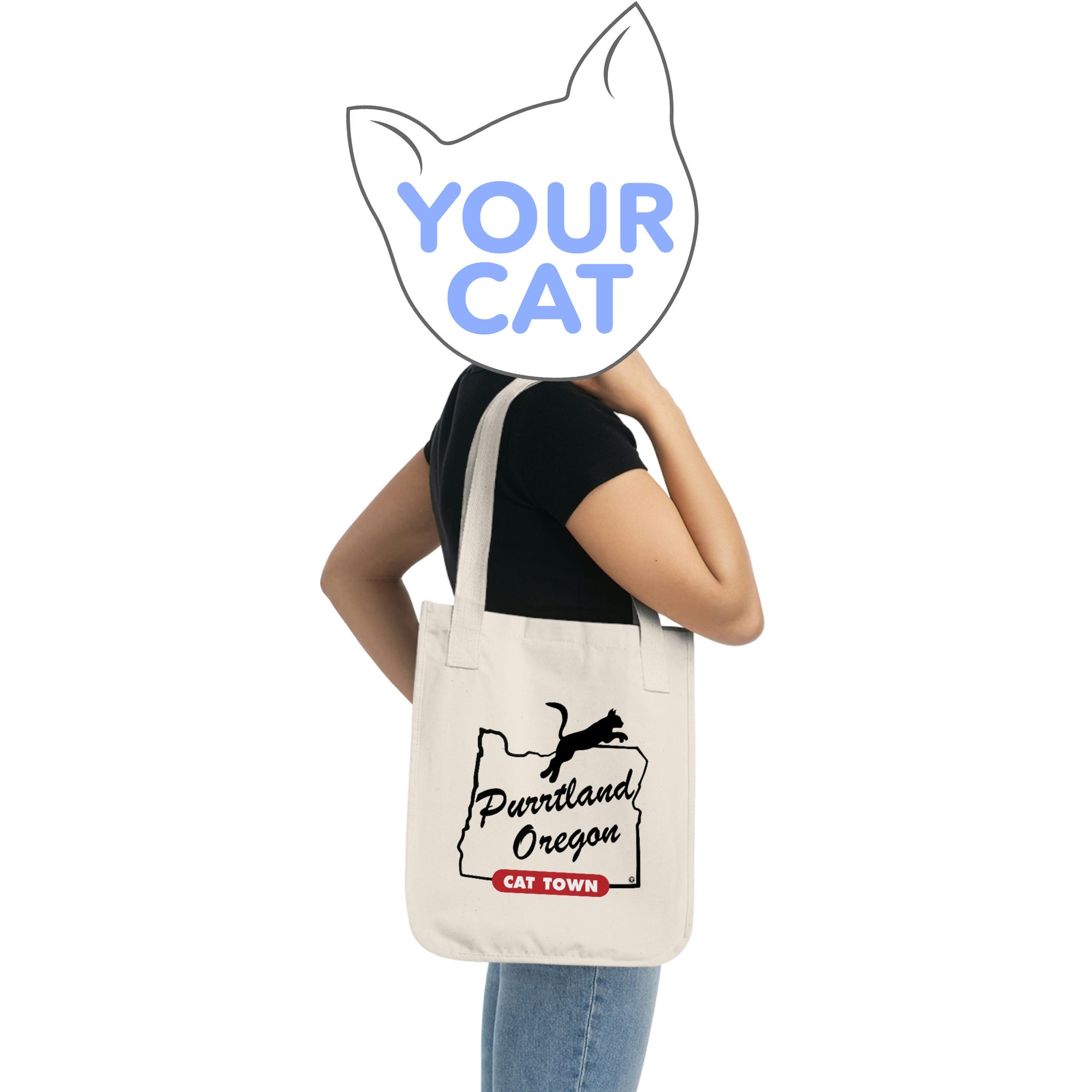 Purrtland Cat Town - Organic Canvas Tote