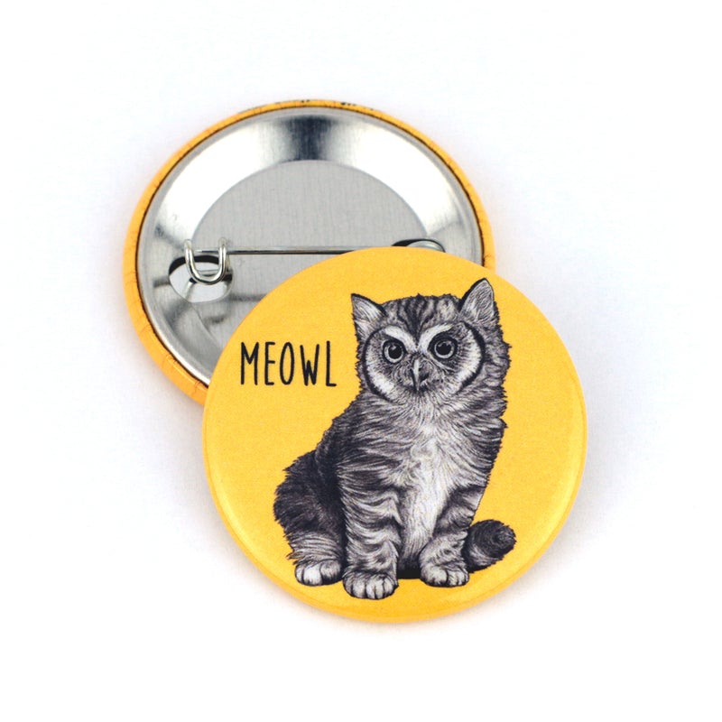 Meowl - Pinback Button