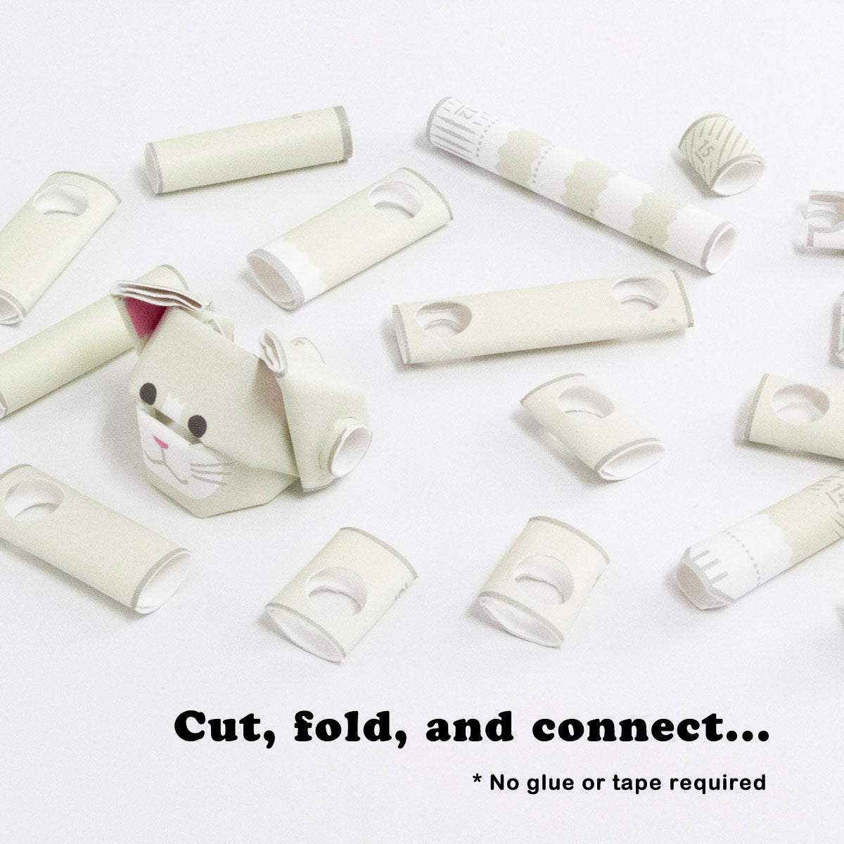 White Cat - Paper Craft Kit