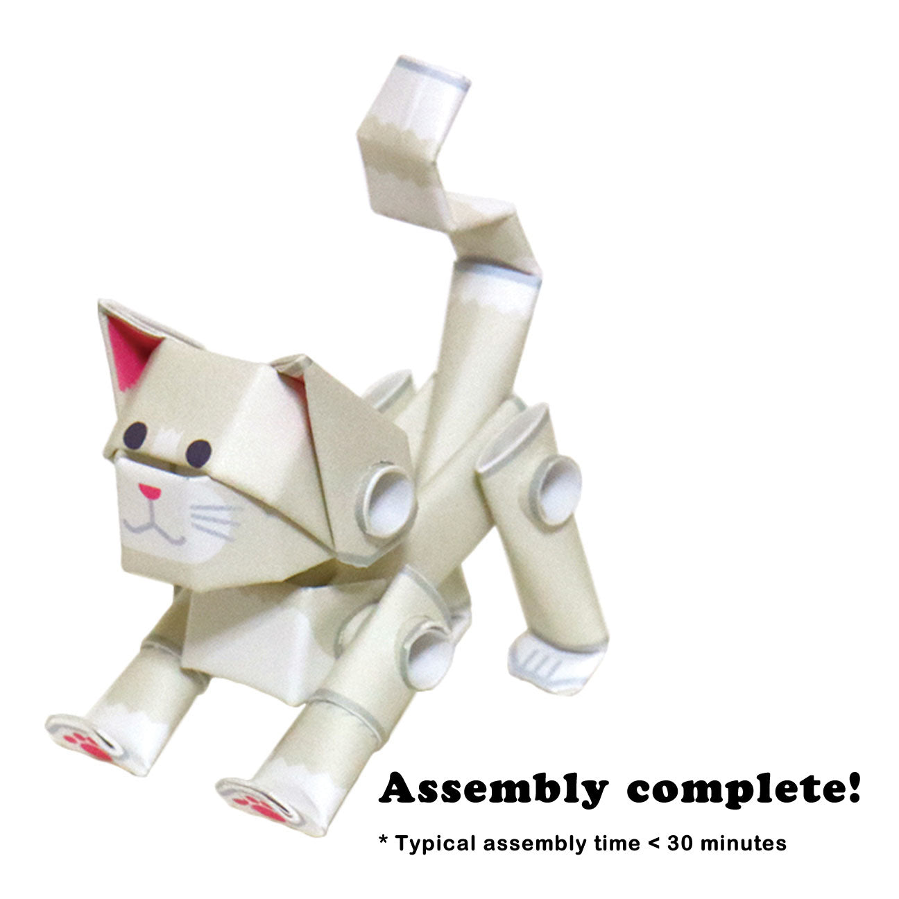 White Cat - Paper Craft Kit