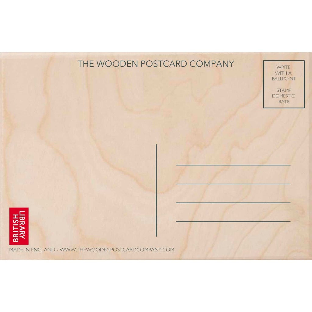 Alice and the Cheshire Cat - Wooden Postcard