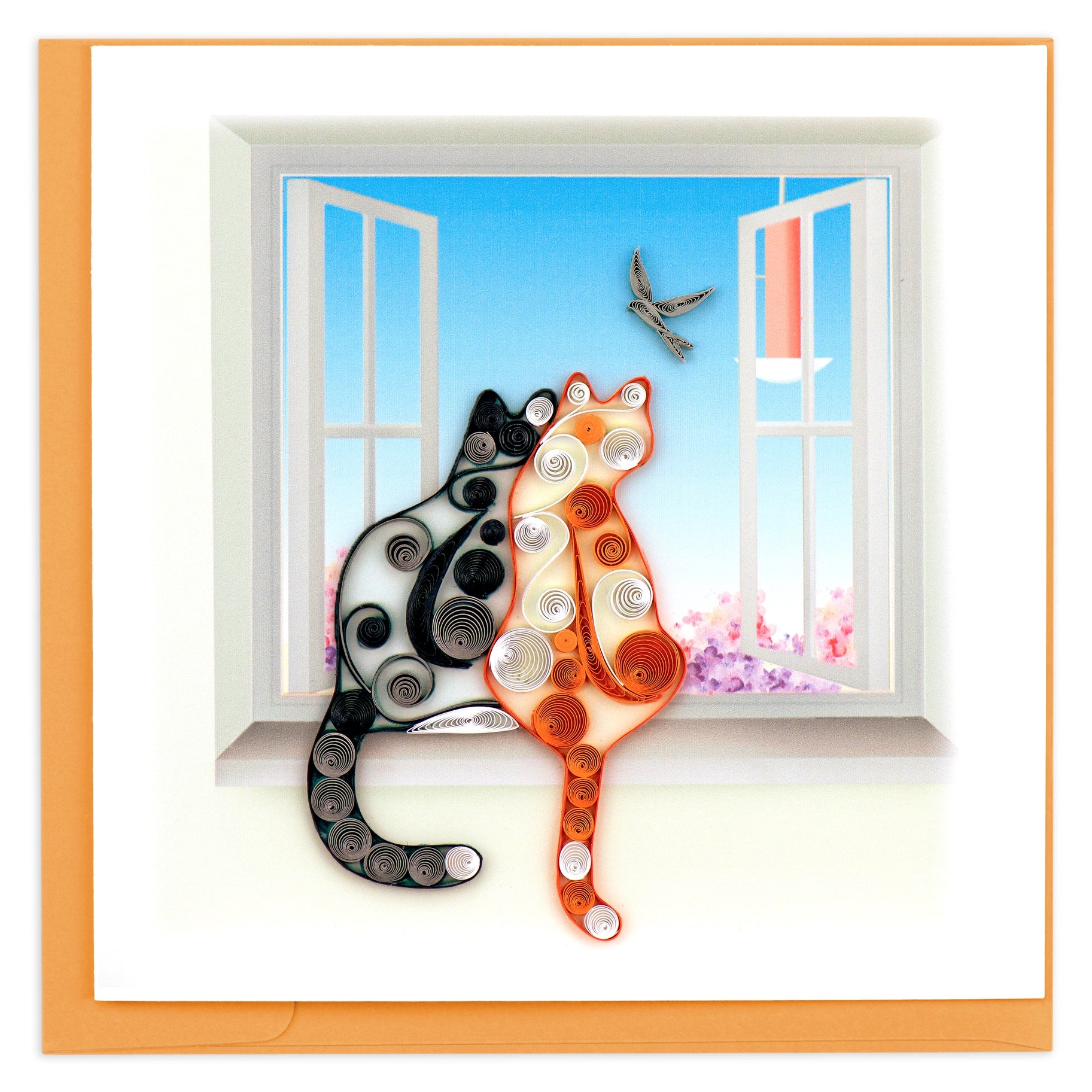Two Cats - Quilling Greeting Card