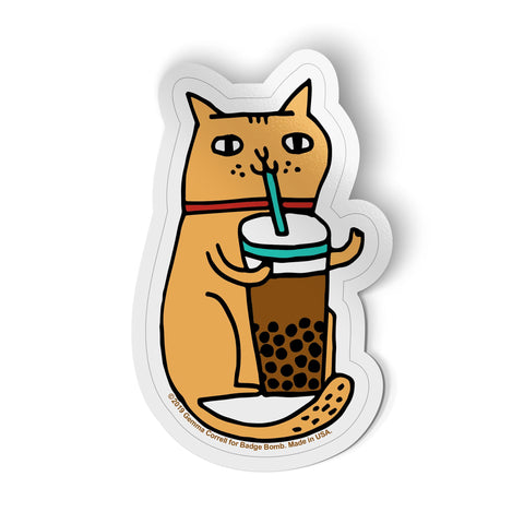 Bubble Tea Cat - Sticker