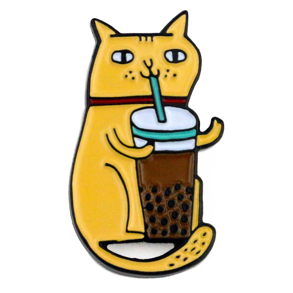 Bubble Tea Cat - Enamel Pin