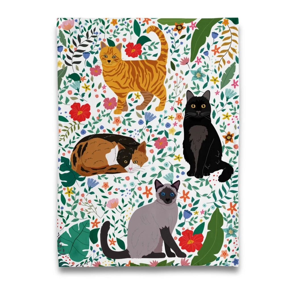 Garden of Cats - Tea Towel