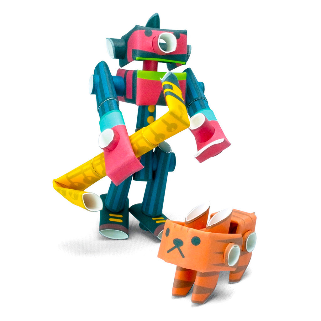 Robot and Cat - Paper Craft Kit