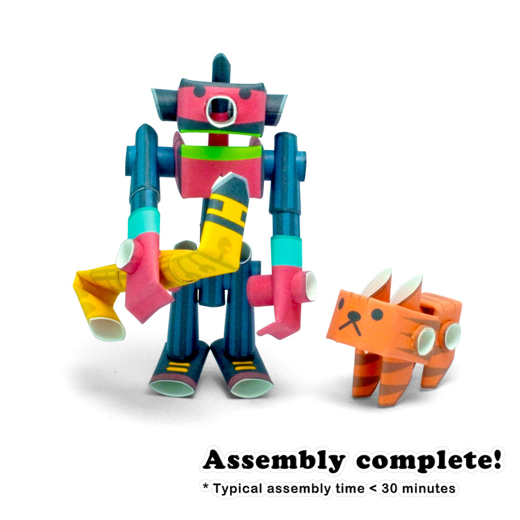 Robot and Cat - Paper Craft Kit