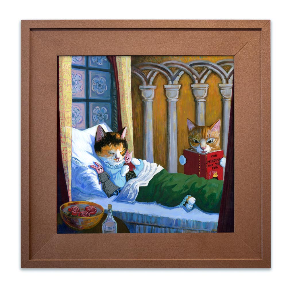 The Princess and The Pea - Original Cat Painting