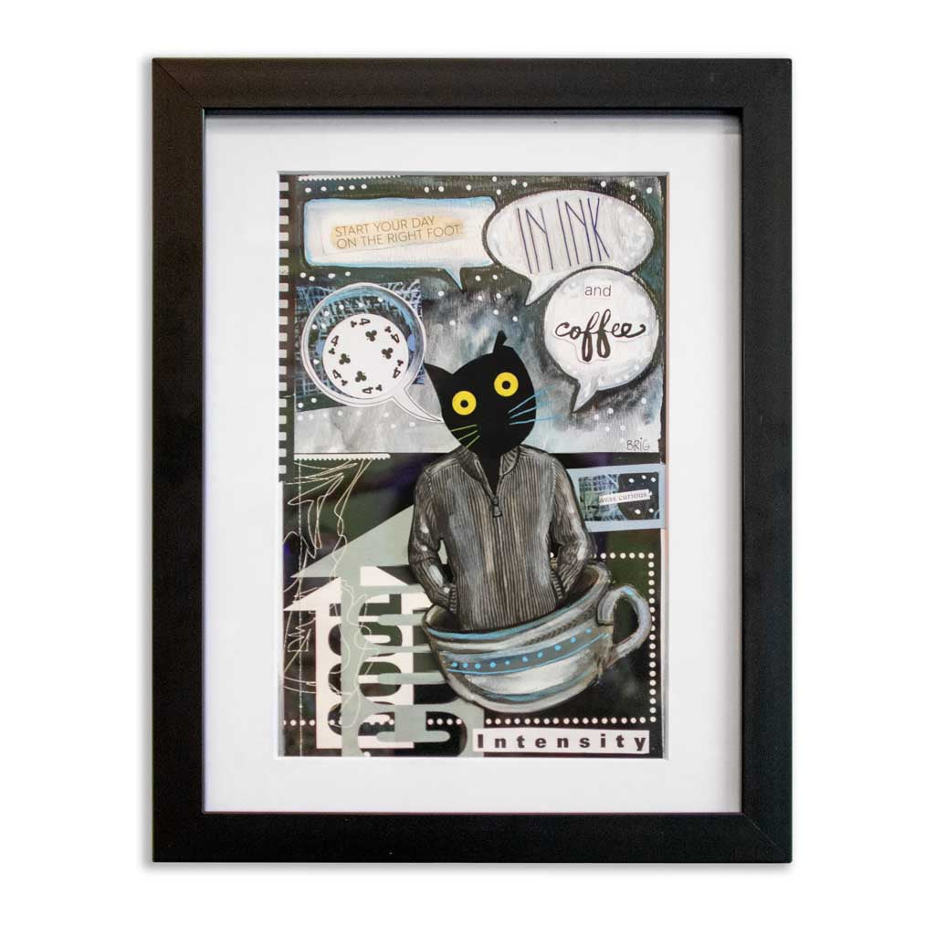 Black Cat Coffee - Fine Art Collage